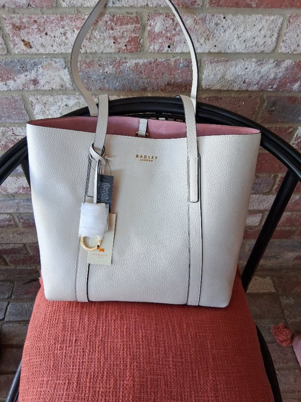 Radley London Museum Street Tote in Natural Pebbled Leather Large NWT